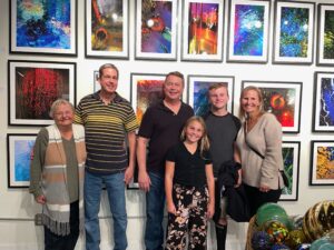 (L-R) My sister-in-law Juanita, husband Jeff, me, great-niece Lili, great-nephew RJ, and niece Suzanne